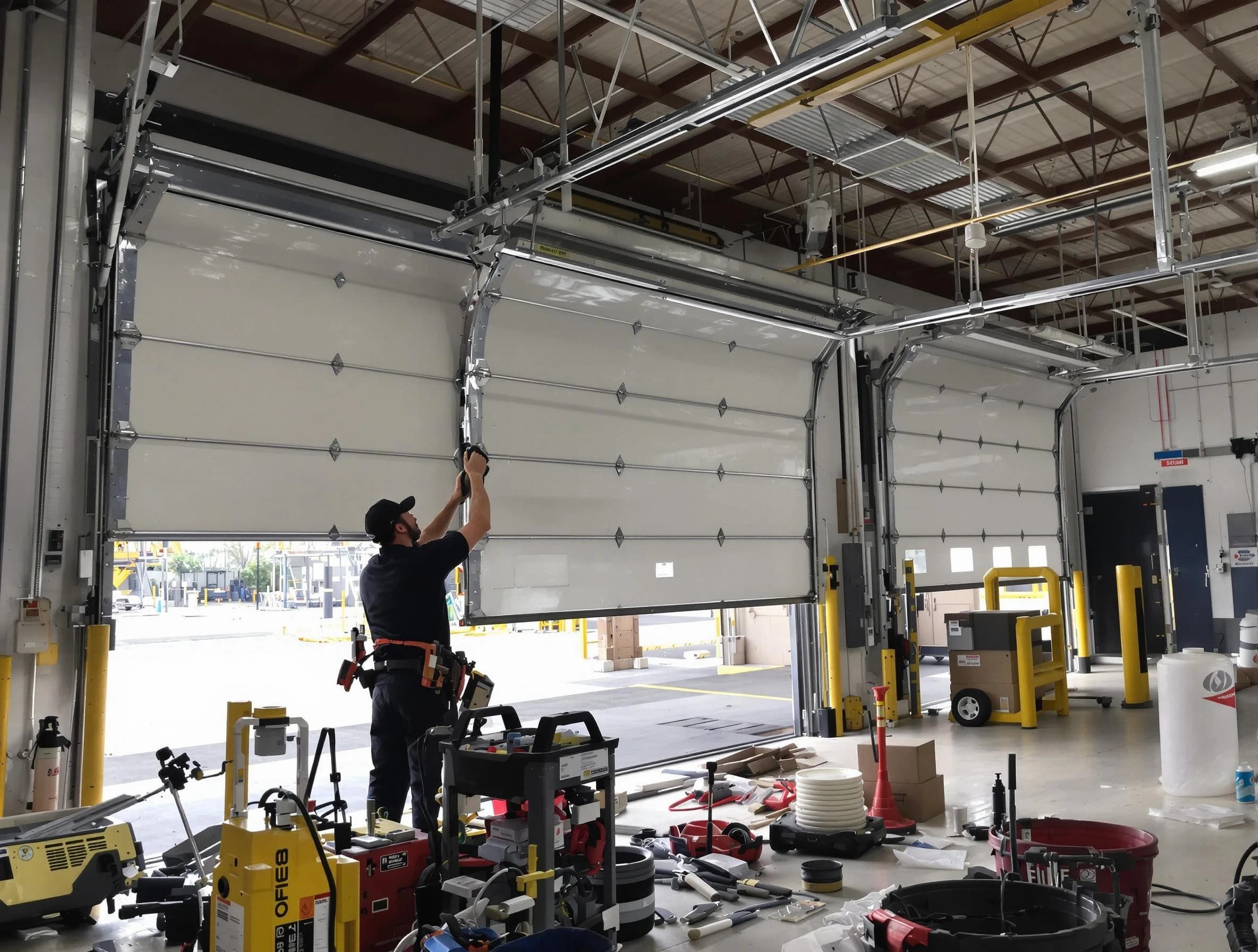 South Park Garage Door Repair technician performing commercial garage door repair in South Park