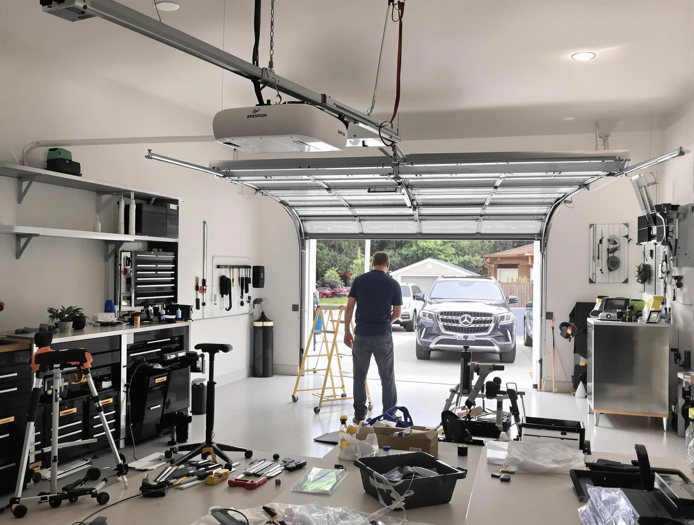 Garage door opener installation by South Park Garage Door Repair in South Park