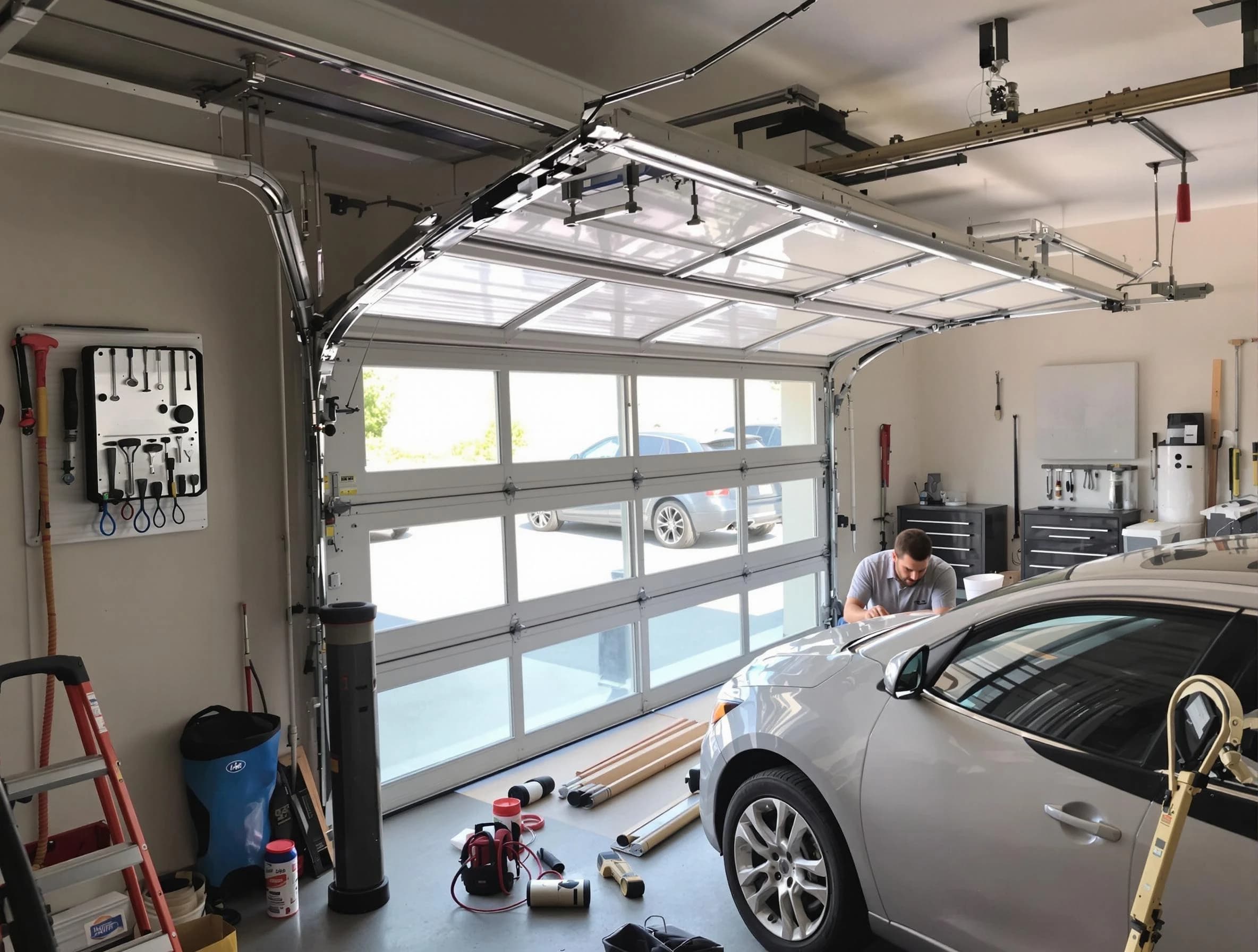 Garage door noise reduction service by South Park Garage Door Repair in South Park