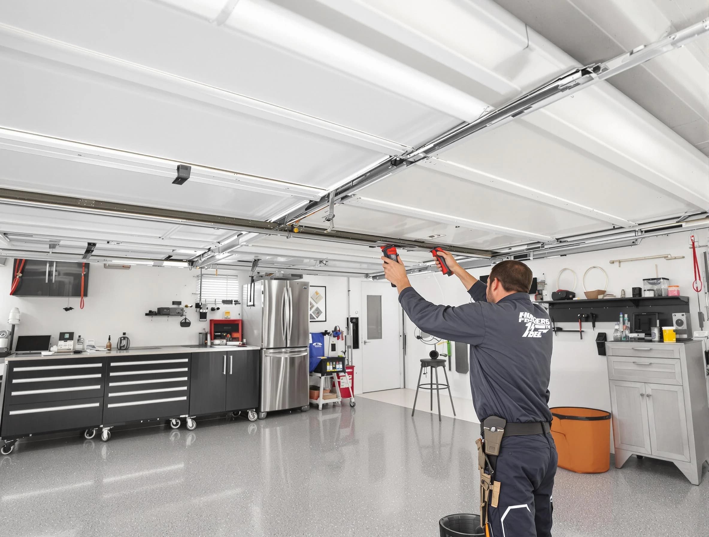 Overhead garage door repair service by South Park Garage Door Repair in South Park